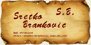 Sretko Branković vizit kartica